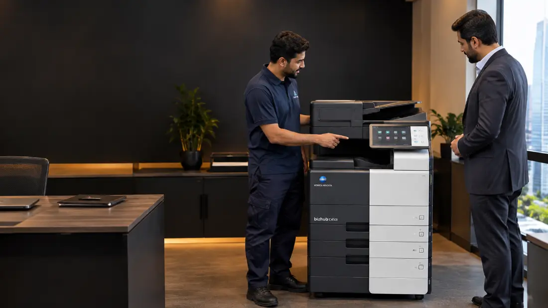 Dubai Office Install — printer rental Dubai